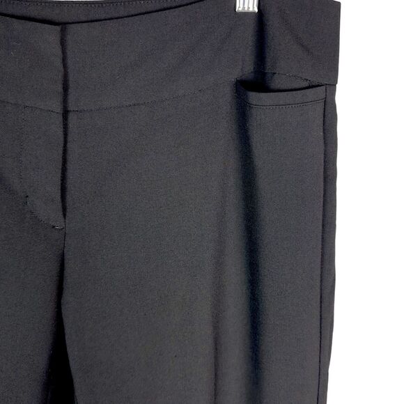 Express Publicist Black Dress Pants Size 10 Wide Leg Cuffed Hem Office Wear - Picture 3 of 9